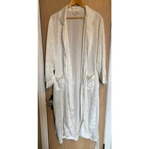 Vintage Victoria's Secret Gold Label While Robe 90s Bridal Floral Coquette